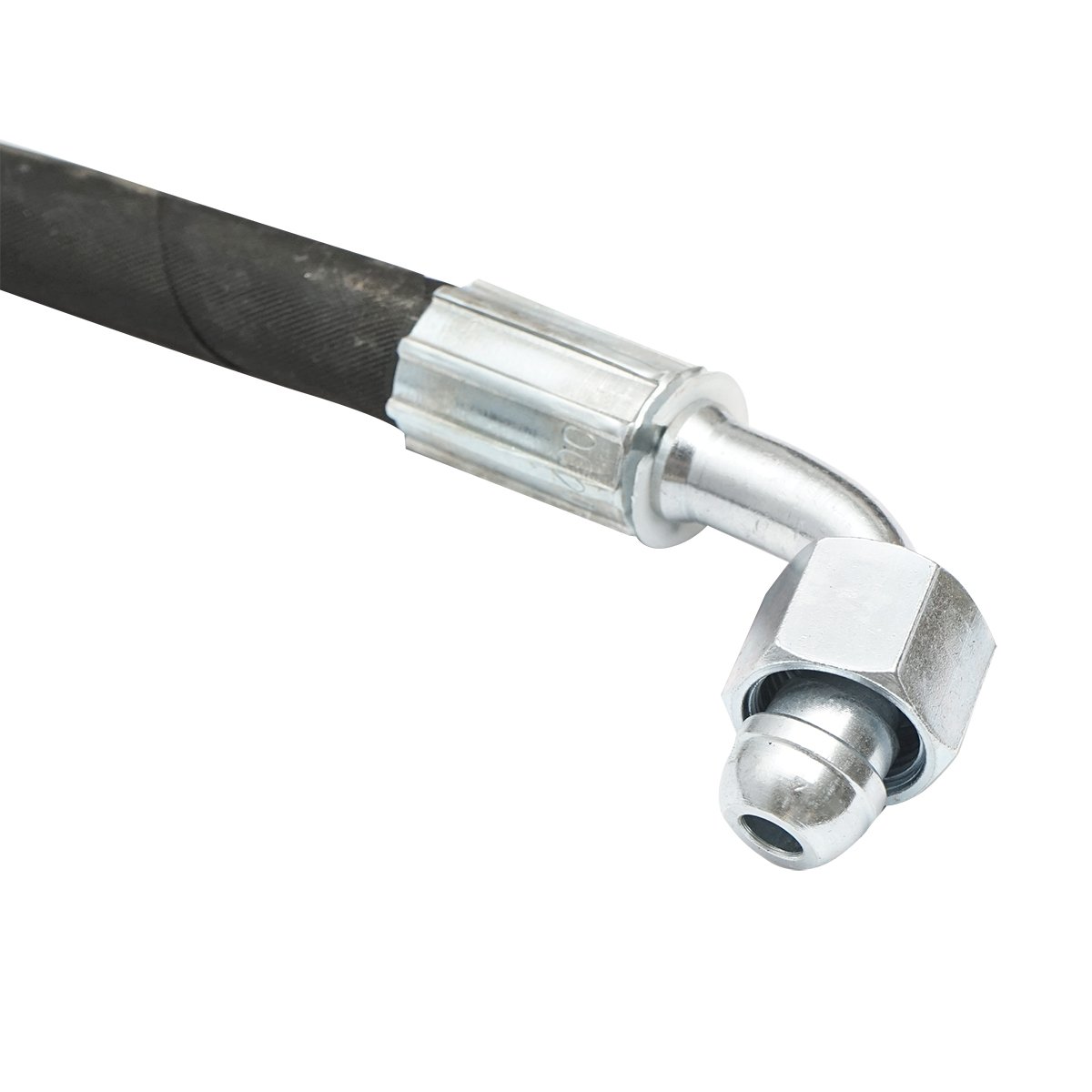 Furtun presiune 3400mm hidraulic 2SN DN10 sertizat cu armaturi 90 grade M20x1,5 si armatura dreapta M20x1,5